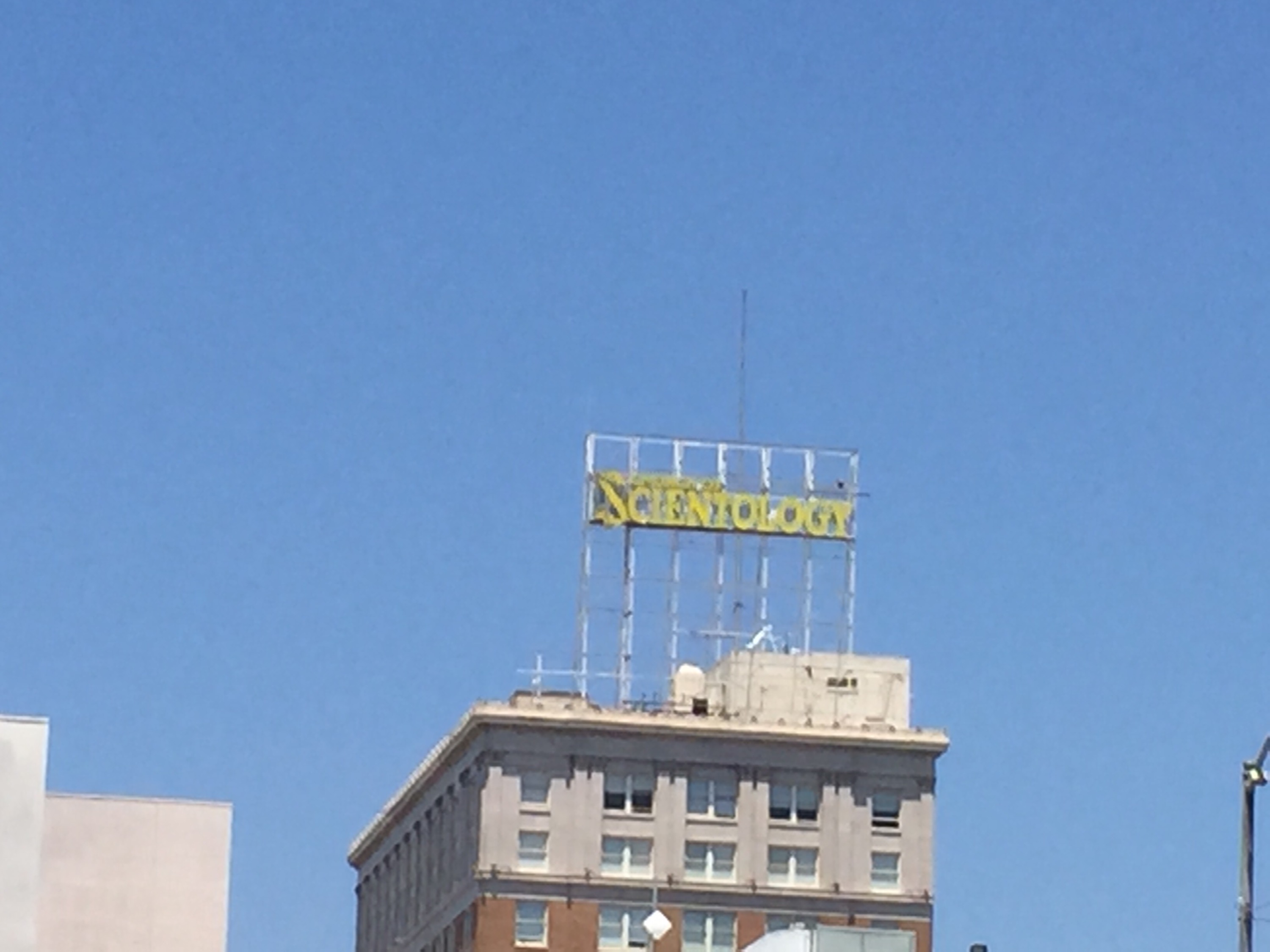 Scientology is a big deal in LA there are offices everywhere inviting you in off the street for a personality test