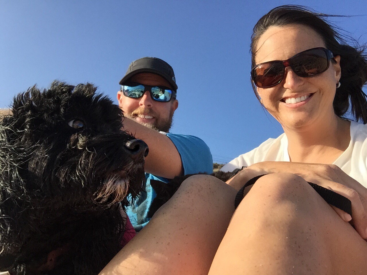 family shot. Pepper is hiding in my lap