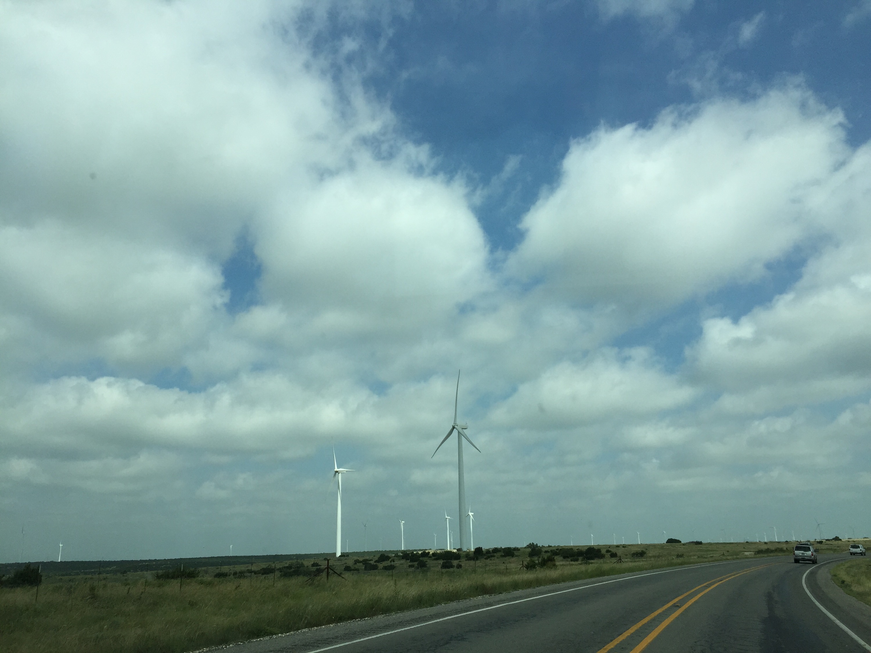 Miles and miles of wind farms in Texas