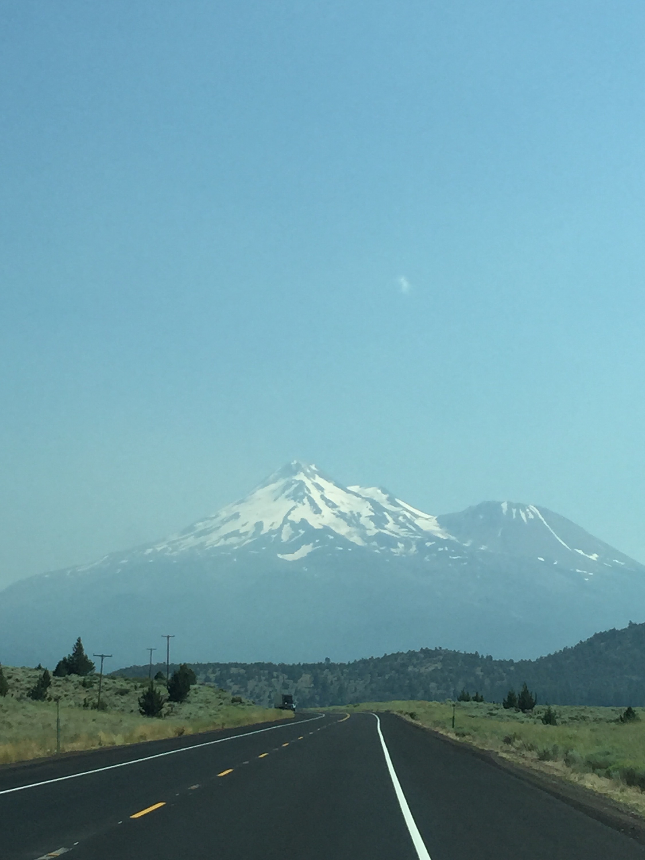 Our view driving into California