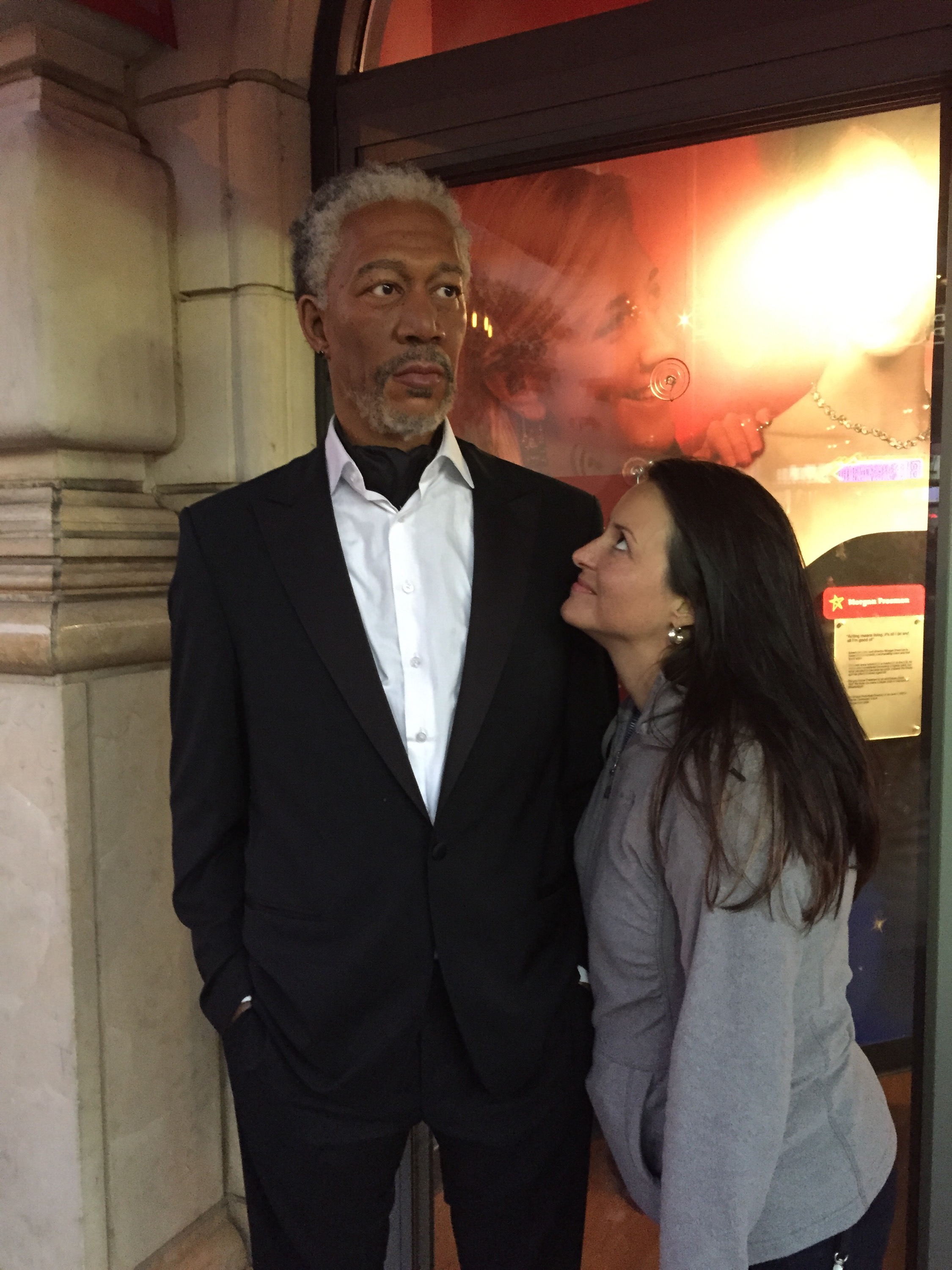 Courtney sharing an intimate moment with Morgan Freeman