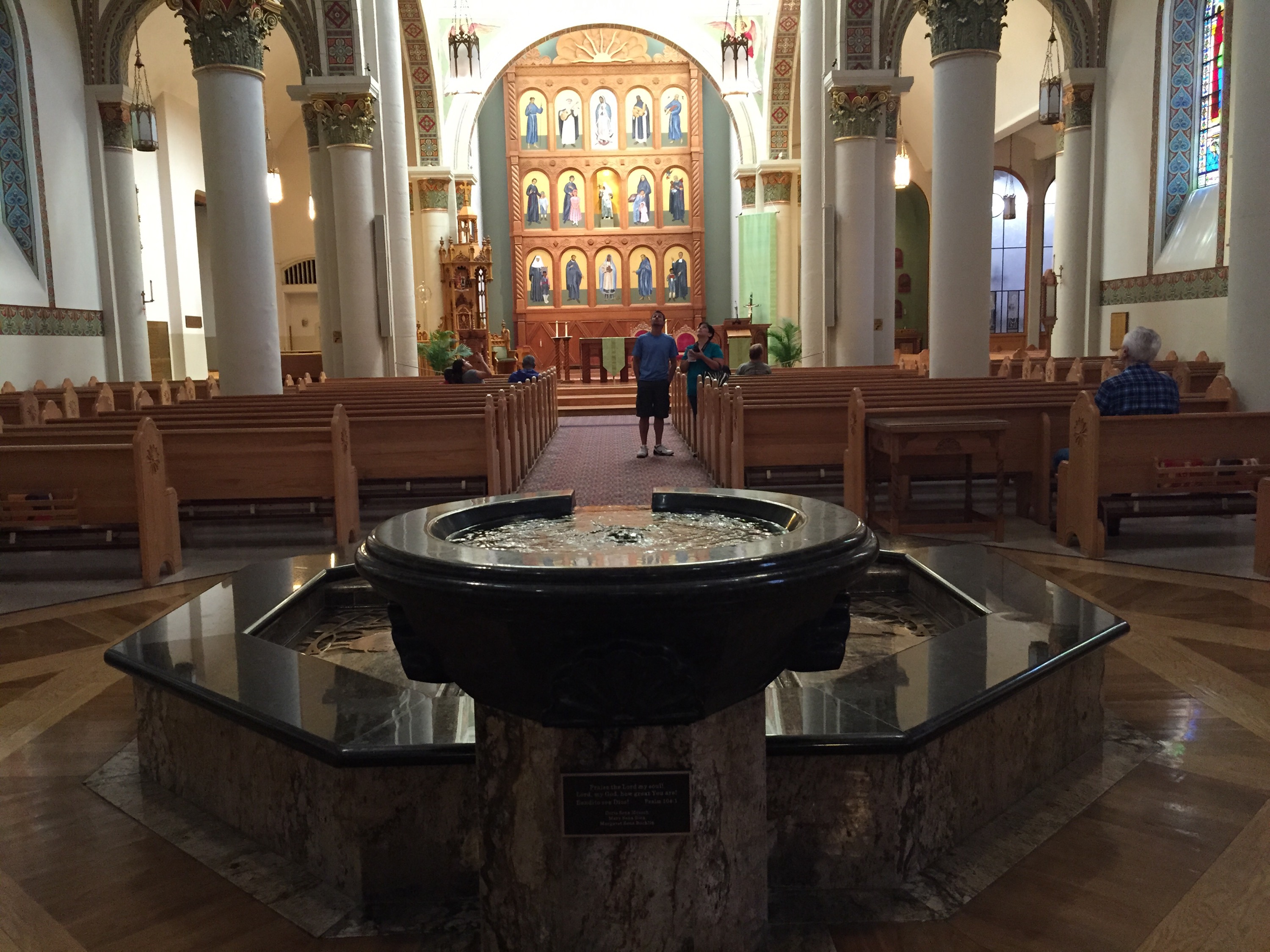 Inside the church