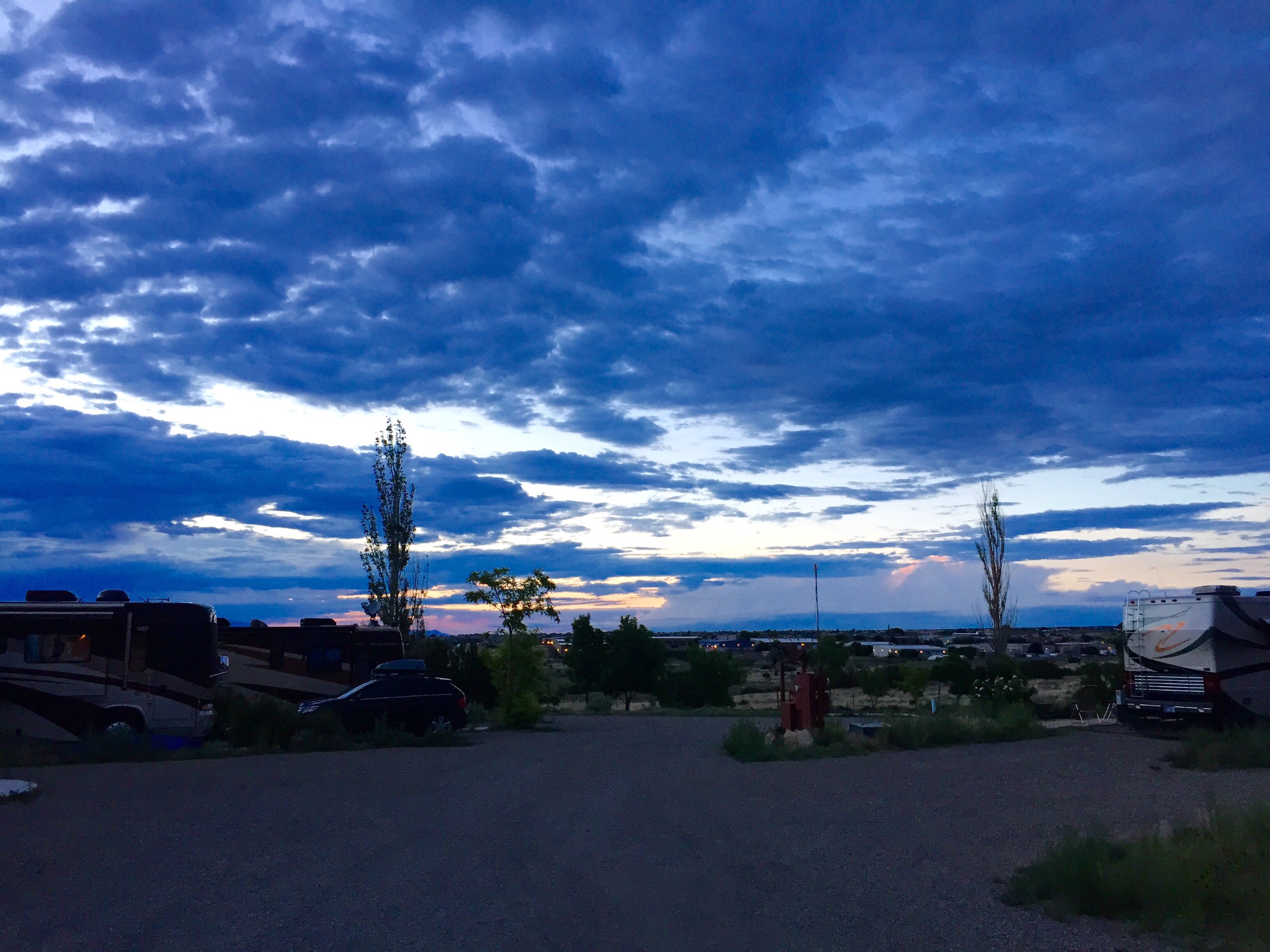A view in Santa Fe Skies RV park