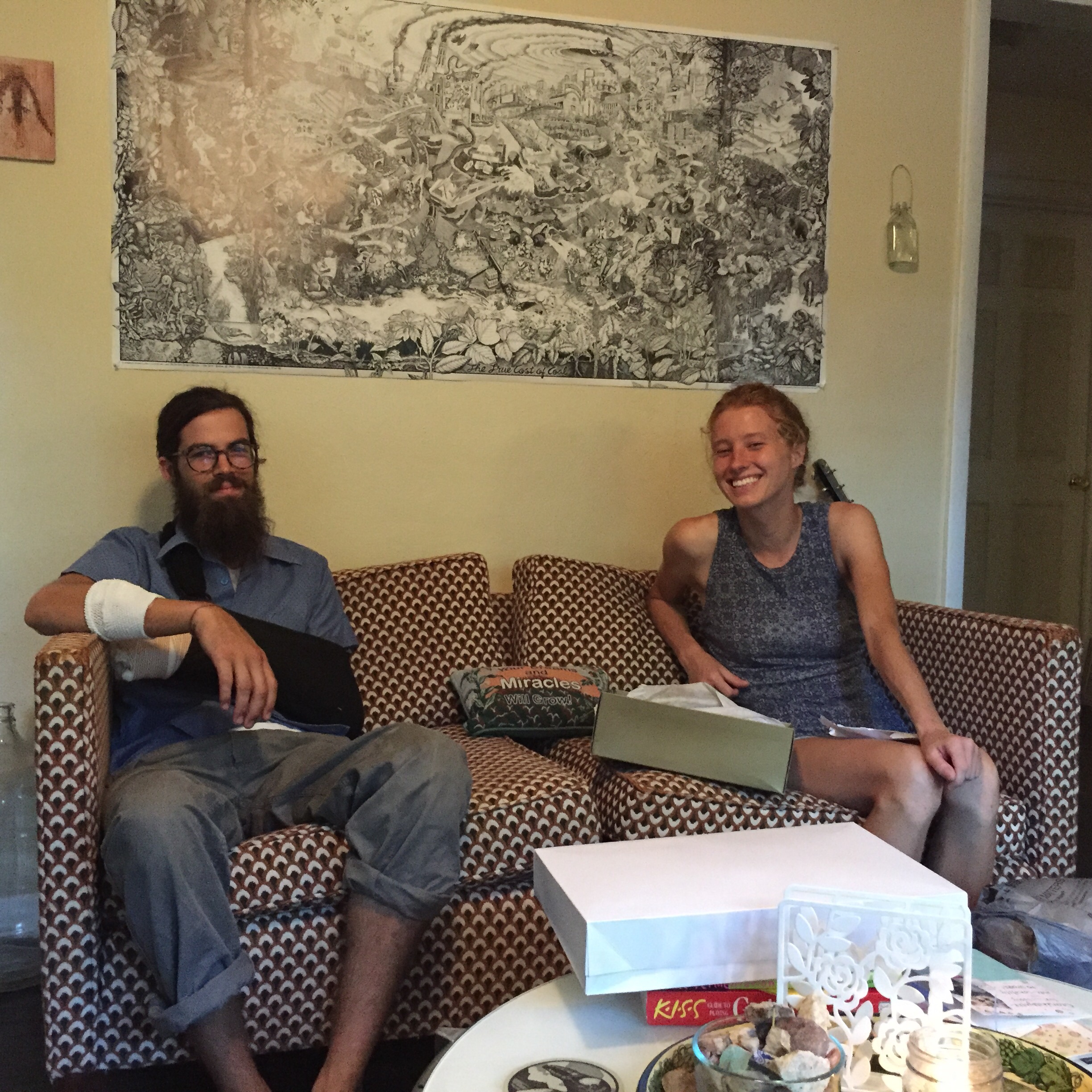 Adam & Taylor - Adam is recovering from having hand surgery yesterday