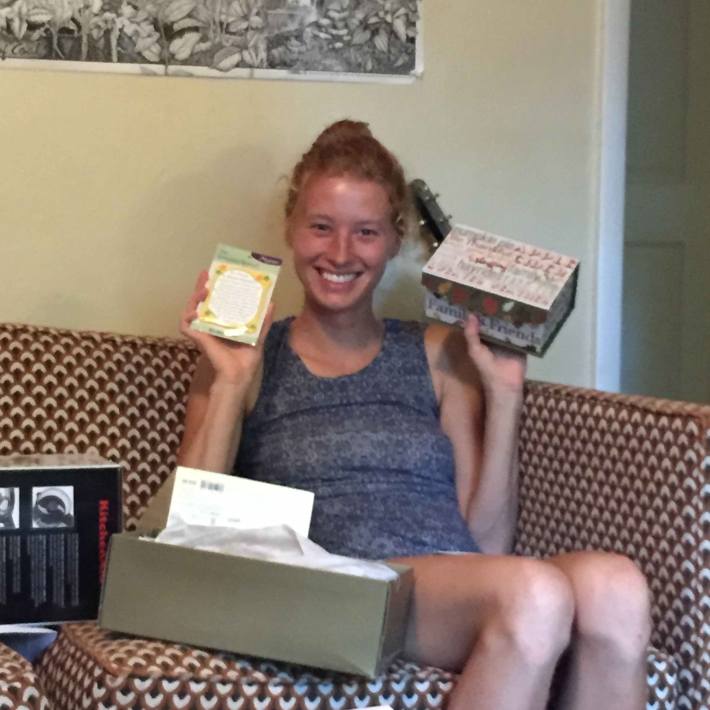 Tay opening gifts for her 25th birthday